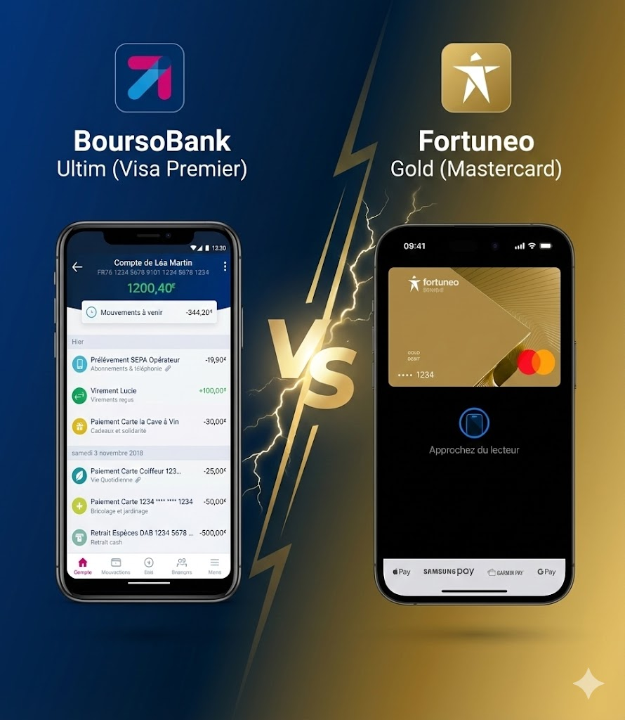 Boursorama vs Fortuneo : Laquelle choisir en 2026 ? [Comparatif et Avis] –  Mon parrain BoursoBank